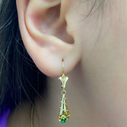Aretes Lágrimas oro 18K – Impacto y elegancia en cada detalle 1.21 gr