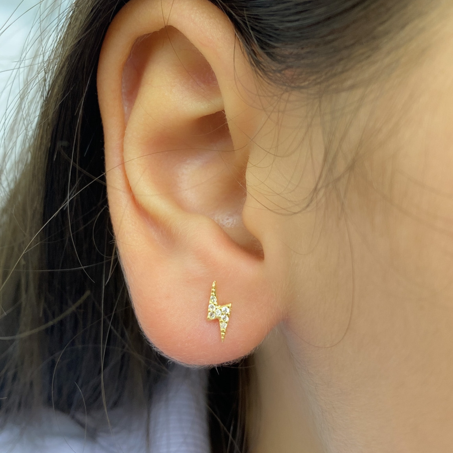 Aretes  Rayo - Oro 18K