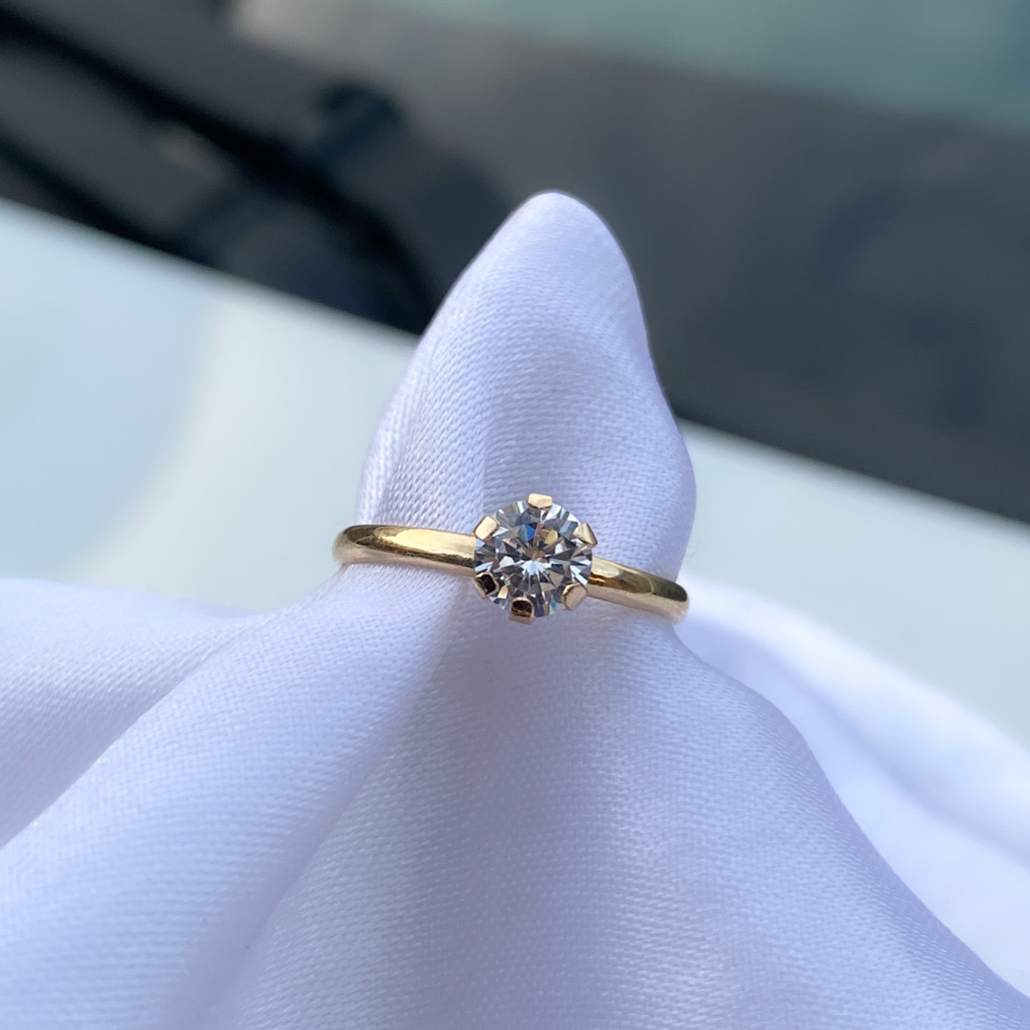 Anillo Solitario Oro 18K