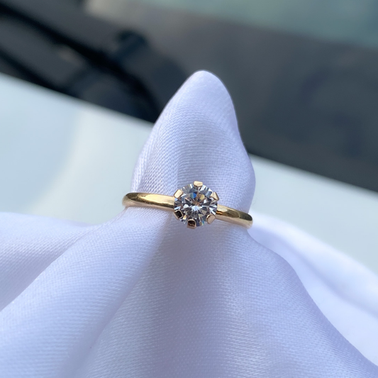 Anillo Solitario Oro 18K