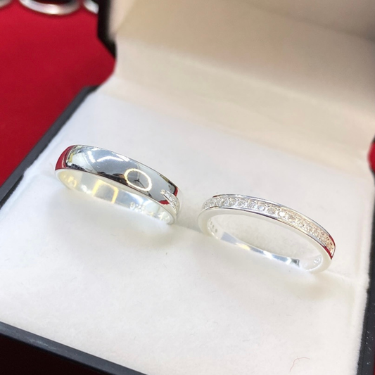 Argollas Alianza Plata Ley 925 – Grabado y Estuche Incluidos