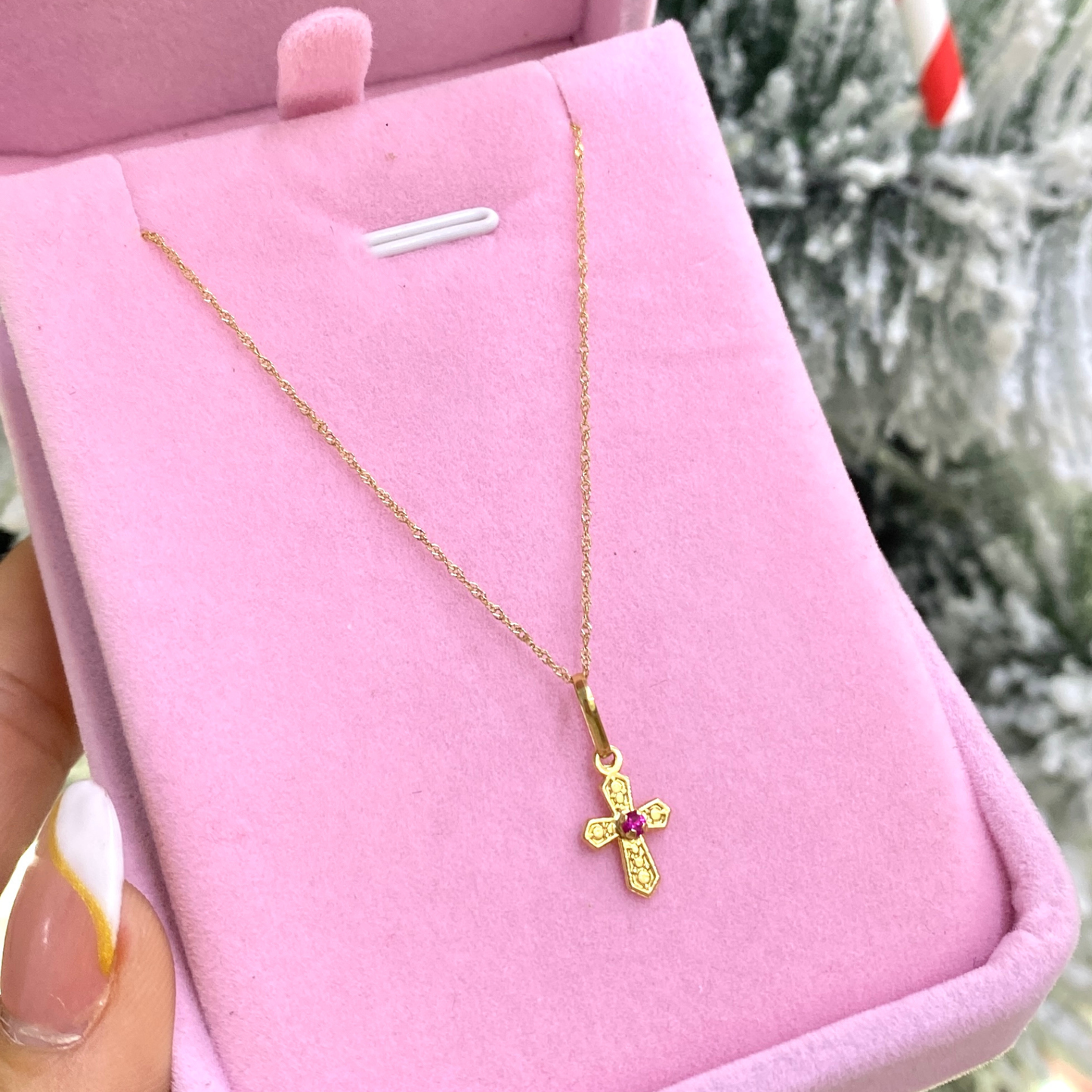 Cadena Cruz - Oro 18K