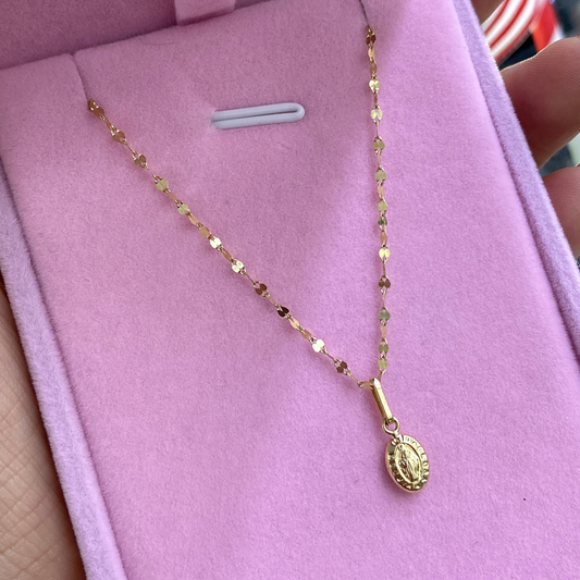 Cadena Virgen Milagrosa - Oro 18K