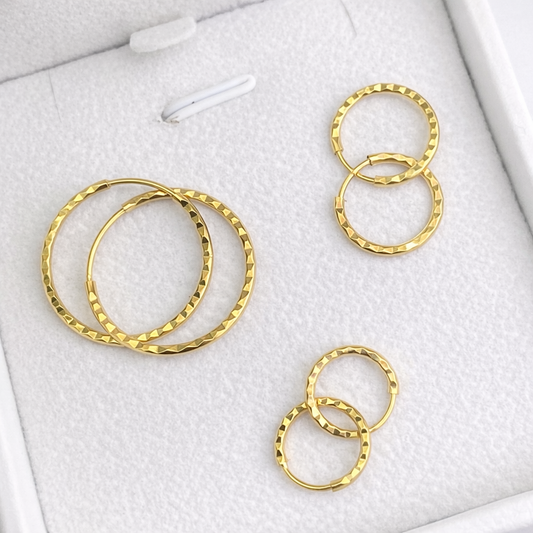 Candongas Diamantadas Oro 18K